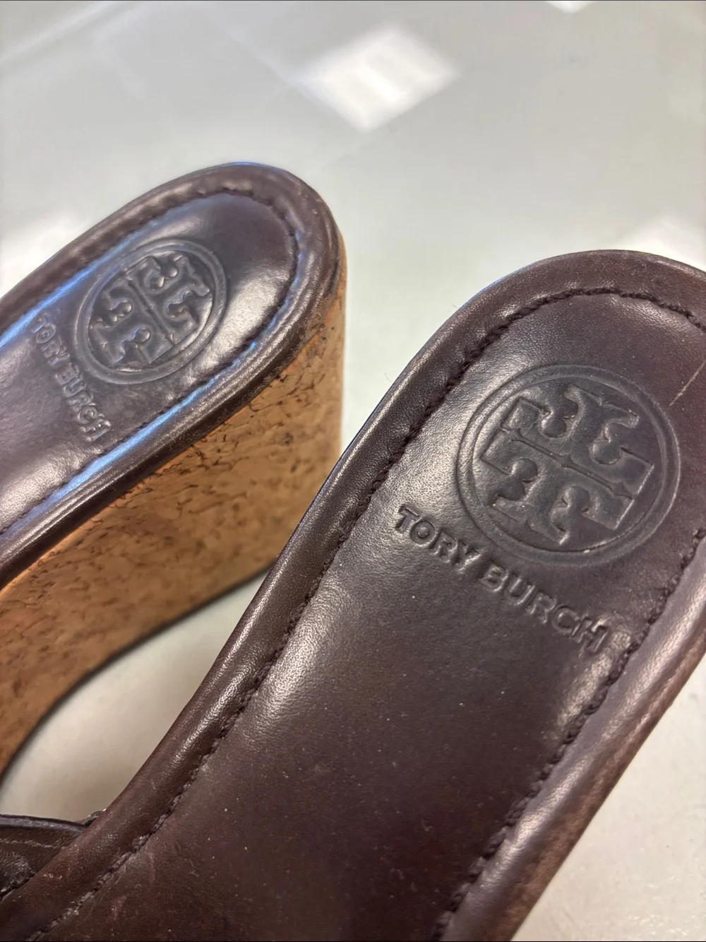 Tory Burch Leopard Pamela Cork Wedge Slide - Picture 4 of 8